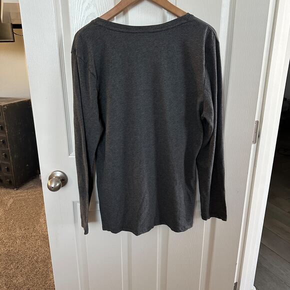 banana republic women’s timeless gray long sleeve crew neck t-shirt size xl - Picture 2 of 4